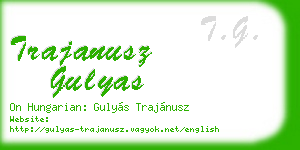 trajanusz gulyas business card