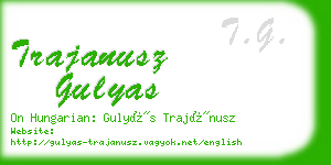 trajanusz gulyas business card
